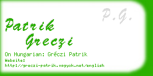 patrik greczi business card